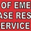 10in x 3in Emergency Please Rescue My Service Dog Sticker Bumper Decal