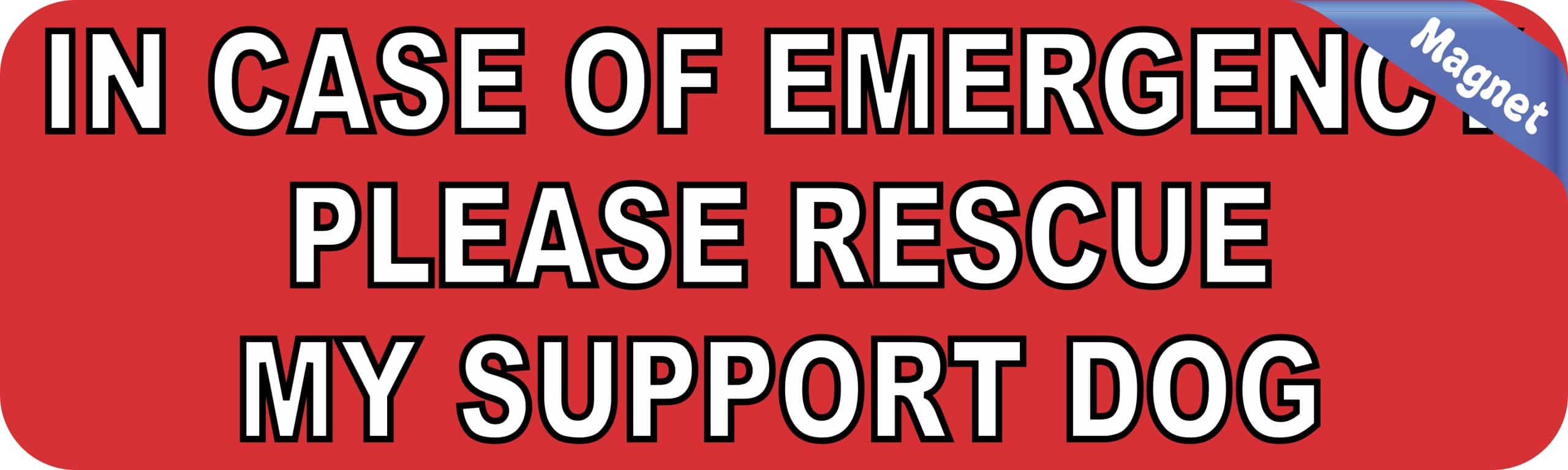 10in x 3in Please Rescue Support Dog Vinyl Car Bumper Magnet Truck Magnets - Image 2