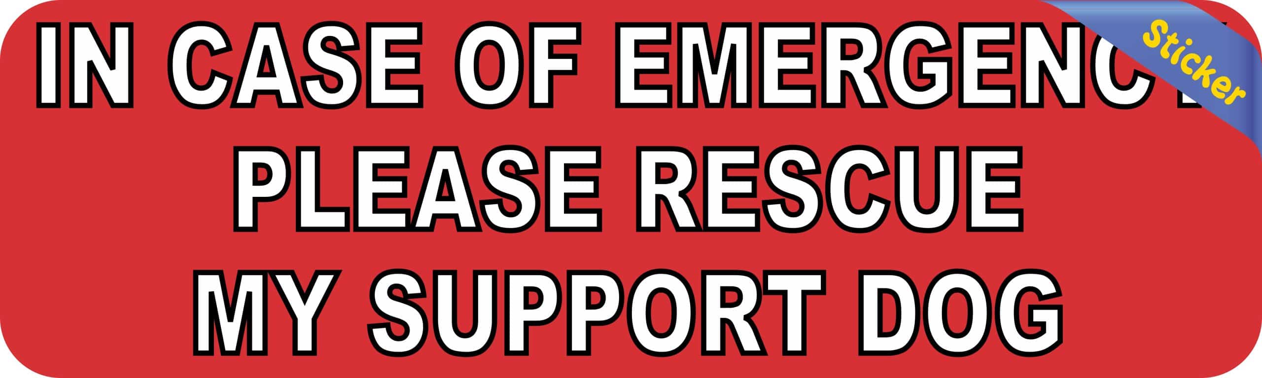 10in x 3in Please Rescue Support Dog Vinyl Bumper Sticker Car Window Decal - Image 2