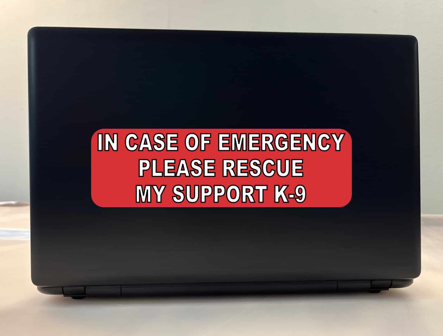 10in x 3in In Case Of Emergency Please Rescue My Support K9 Magnet Sign