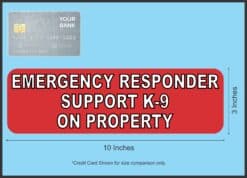 10in x 3in Emergency Responder Support K-9 On Property Bumper Sticker-