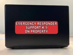 10in x 3in Emergency Responder Support K-9 On Property Bumper Sticker-