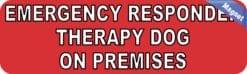 10in x 3in Therapy Dog On Premises Vinyl Truck Bumper Magnet Car Door Magnets