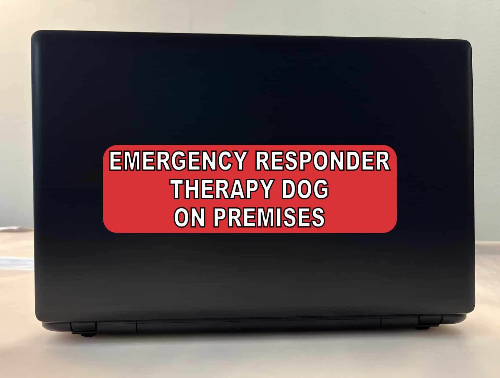10in x 3in Therapy Dog On Premises Vinyl Truck Bumper Sticker Car Window Decal
