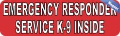 10in x 3in Emergency Responder Service K9 Inside Magnet Bumper Magnets