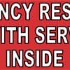 10in x 3in Emergency Child With Service K9 Inside Sticker Bumper Decal