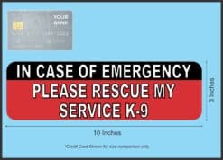 10in x 3in Please Rescue My Service K9 Vinyl Bumper Magnet Car Window Magnets