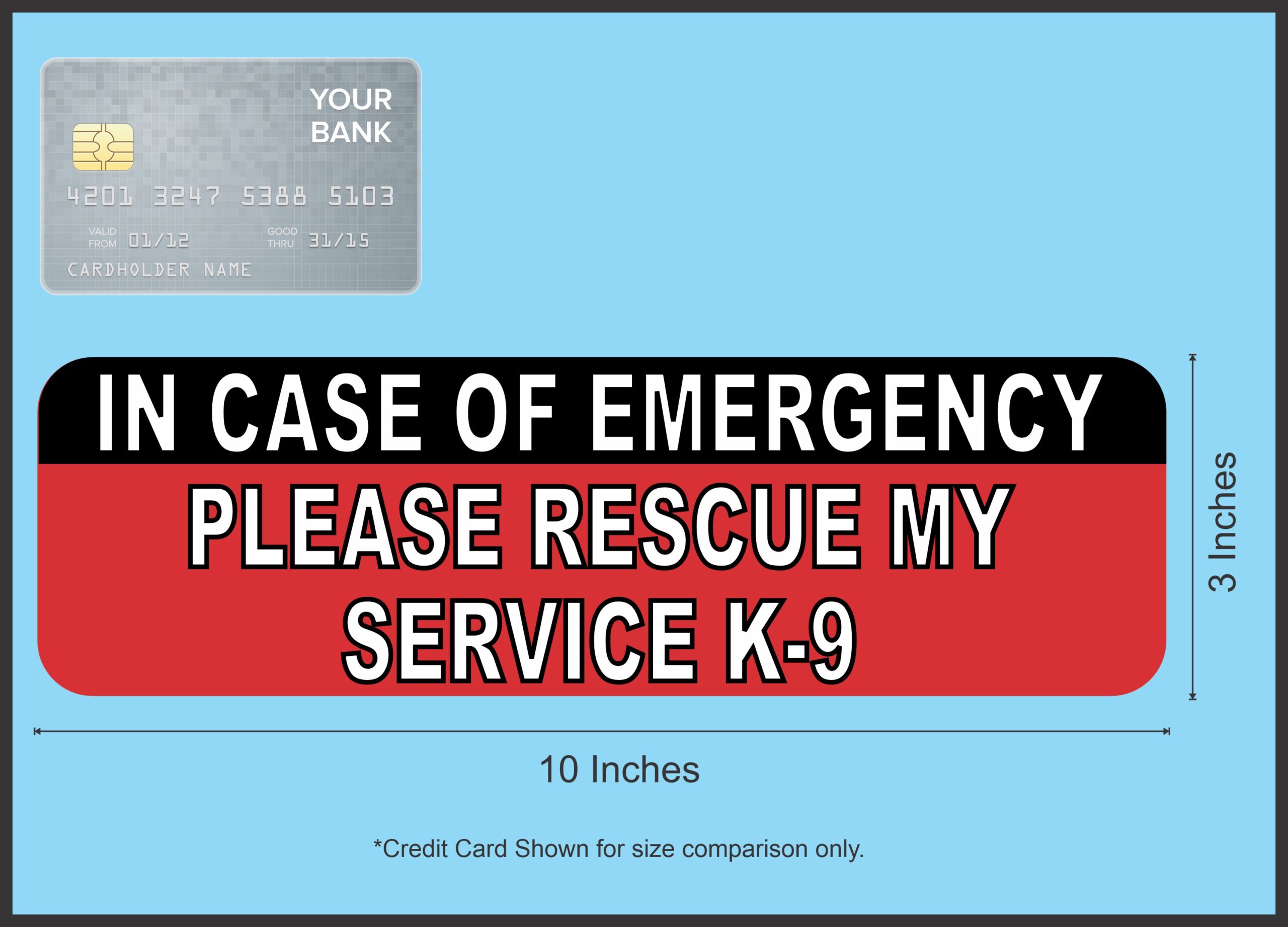 10in x 3in Please Rescue My Service K9 Vinyl Bumper Magnet Car Window Magnets