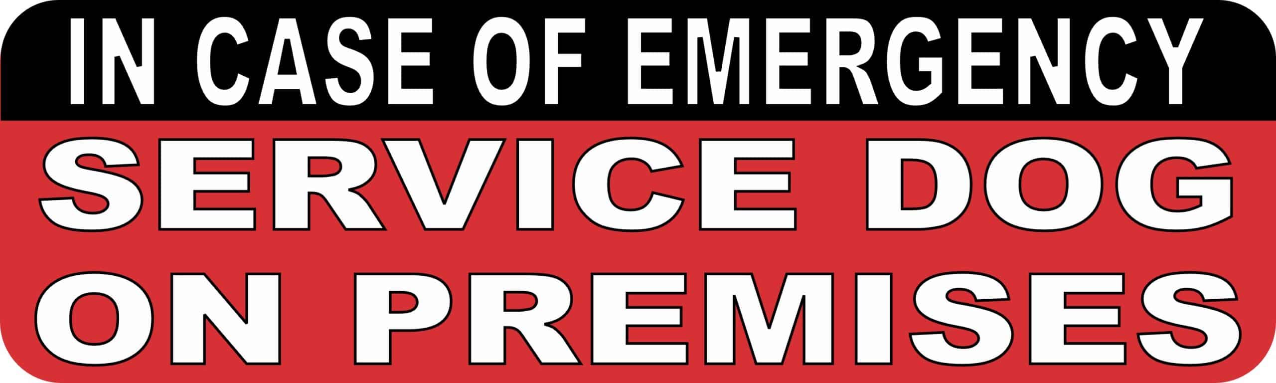 10in x 3in Service Dog On Premises Magnet Vinyl Magnetic Sign Magnets