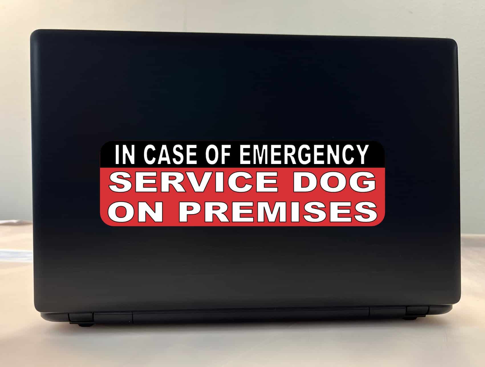 10in x 3in Service Dog On Premises Vinyl Bumper Sticker Truck Window Car Decal