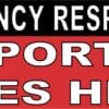 10in x 3in Support K9 Lives Here House Door Sticker Home Window Vinyl Decal