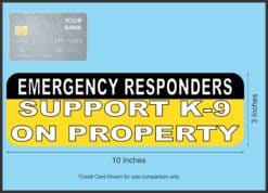 10in x 3in Support K9 On Property Car Bumper Magnet Vinyl Magnets