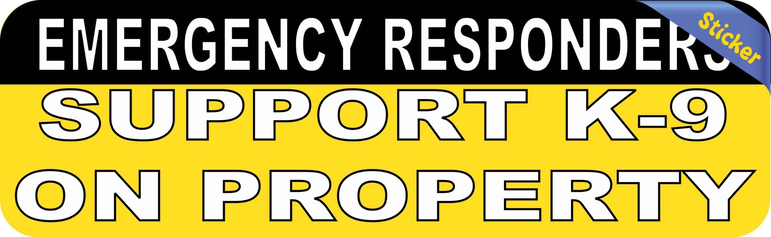 10in x 3in Support K9 On Property Car Bumper Sticker Vinyl Truck Window Decal