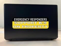 10in x 3in Support K9 On Property Car Bumper Sticker Vinyl Truck Window Decal