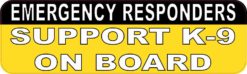 Support K9 On Board Bumper Sticker