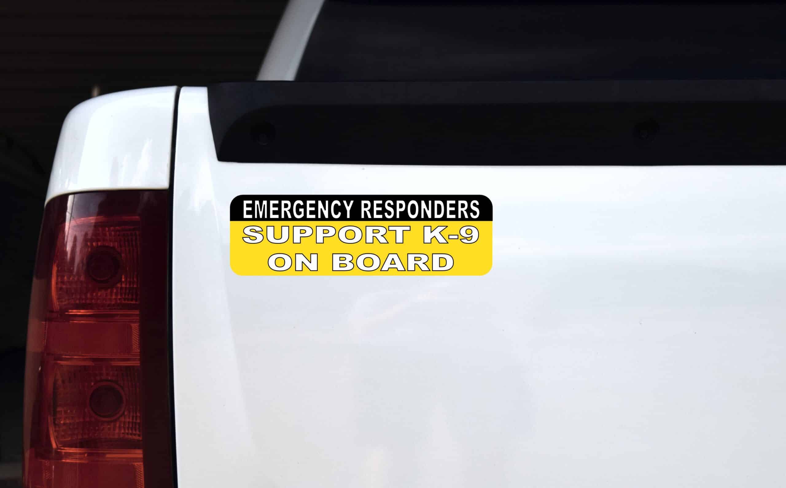 10in x 3in Support K9 On Board Car Bumper Sticker Vinyl Truck Window Decal