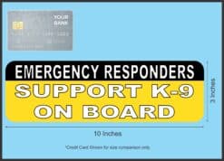 10in x 3in Support K9 On Board Car Bumper Sticker Vinyl Truck Window Decal