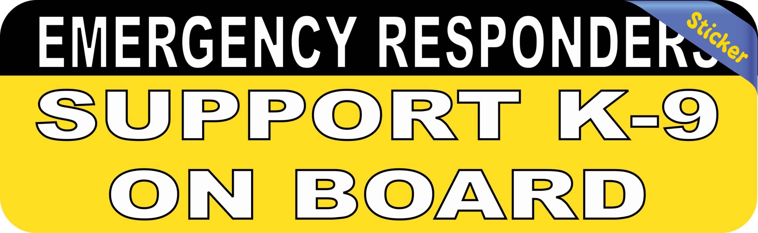 10in x 3in Support K9 On Board Car Bumper Sticker Vinyl Truck Window Decal