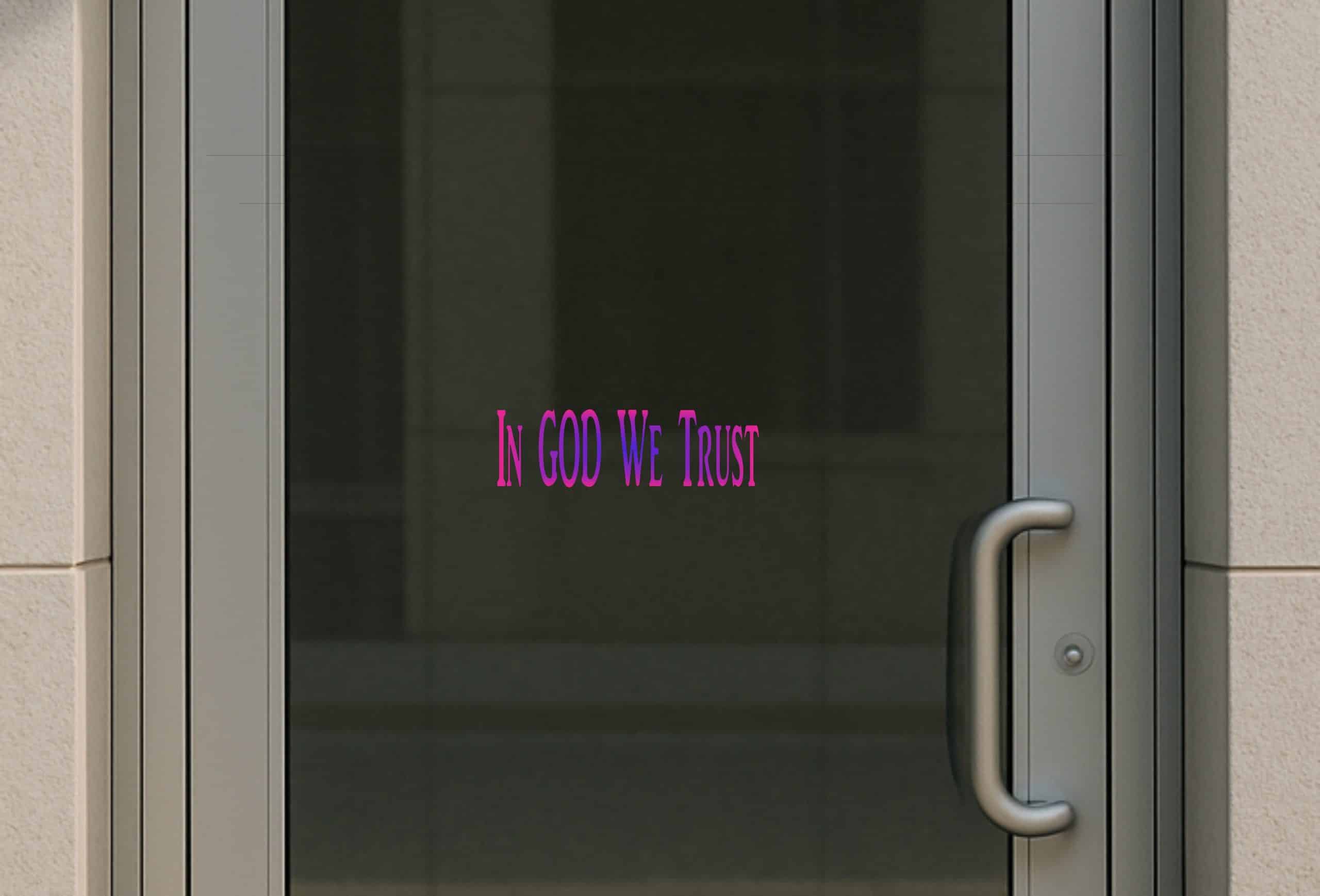 10in x 3in God We Trust Car Bumper Sticker Purple Pink Truck Win - Image 6