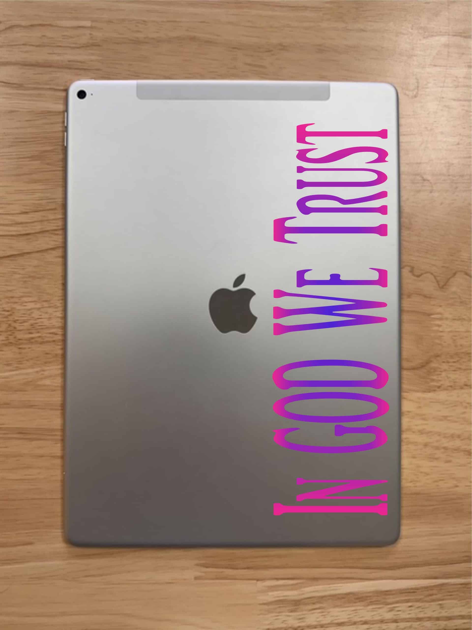 10in x 3in God We Trust Car Bumper Sticker Purple Pink Truck Win - Image 8