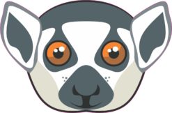 lemur car decal