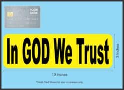 10in x 3in God We Trust Magnet Religious Yellow Vinyl Car Magnets Truck