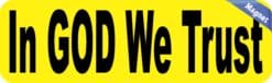 10in x 3in God We Trust Magnet Religious Yellow Vinyl Car Magnets Truck