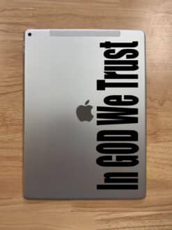 10in x 3in God We Trust Bumper Sticker Black Car Window Decal
