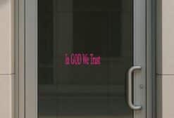 10in x 3in God We Trust Car Bumper Sticker Pink Vinyl Truck Window Decal
