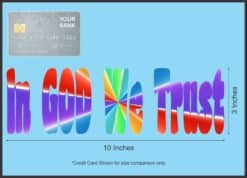 10in x 3in God We Trust Car Bumper Sticker Colorful Ray Truck Window Decal