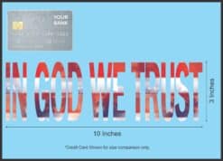 10in x 3in God We Trust Car Bumper Sticker American Flag Truck Window Decal