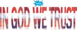 10in x 3in God We Trust Car Bumper Sticker American Flag Truck Window Decal