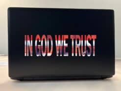 10in x 3in God We Trust Car Bumper Sticker American Flag Truck Window Decal