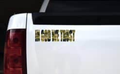 10in x 3in God We Trust Bumper Sticker Camo Camouflage Car Windo