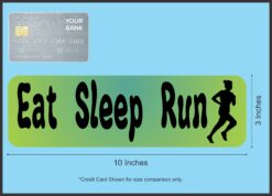 10in x 3in Eat Sleep Run Female Magnet Car Door Magnetic Truck Sign