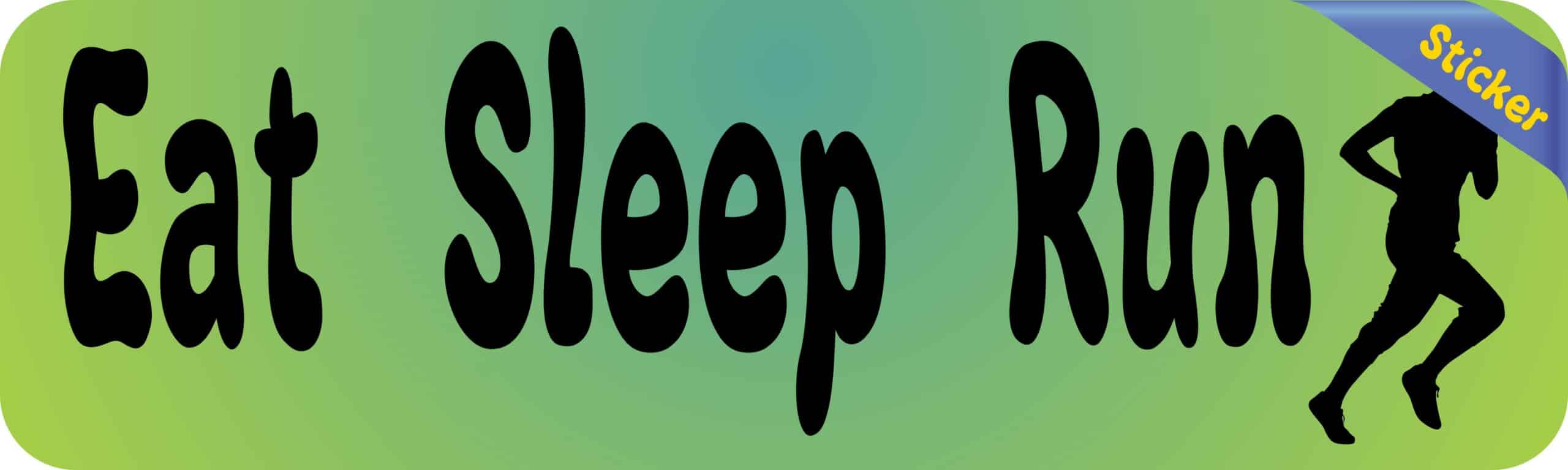10in x 3in Eat Sleep Run Female Bumper Sticker Vinyl Truck Window Decal
