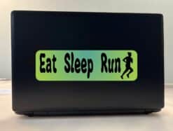 10in x 3in Eat Sleep Run Female Bumper Sticker Vinyl Truck Window Decal