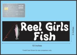 10in x 3in Reel Girls Fish Magnet Car Door Magnetic Truck Sign Magnets