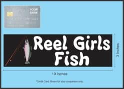 10in x 3in Reel Girls Fish Bumper Sticker Vinyl Truck Window Decal Stickers