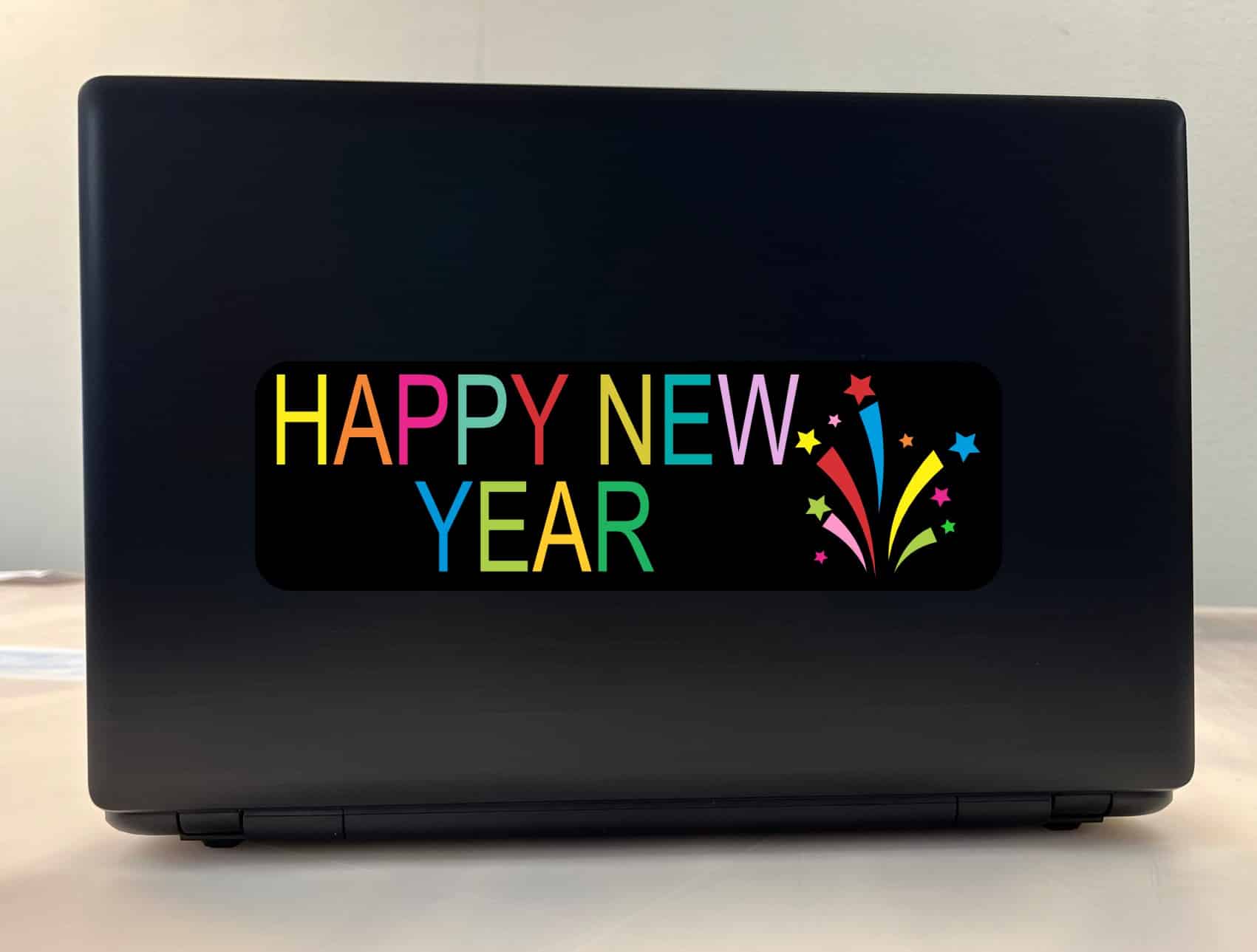 10 in x 3 in Happy New Year Bumper Sticker Vinyl Truck Window Ca