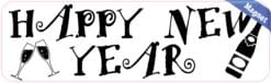 10in x 3in Happy New Year Magnet Car Door Magnetic Truck Sign