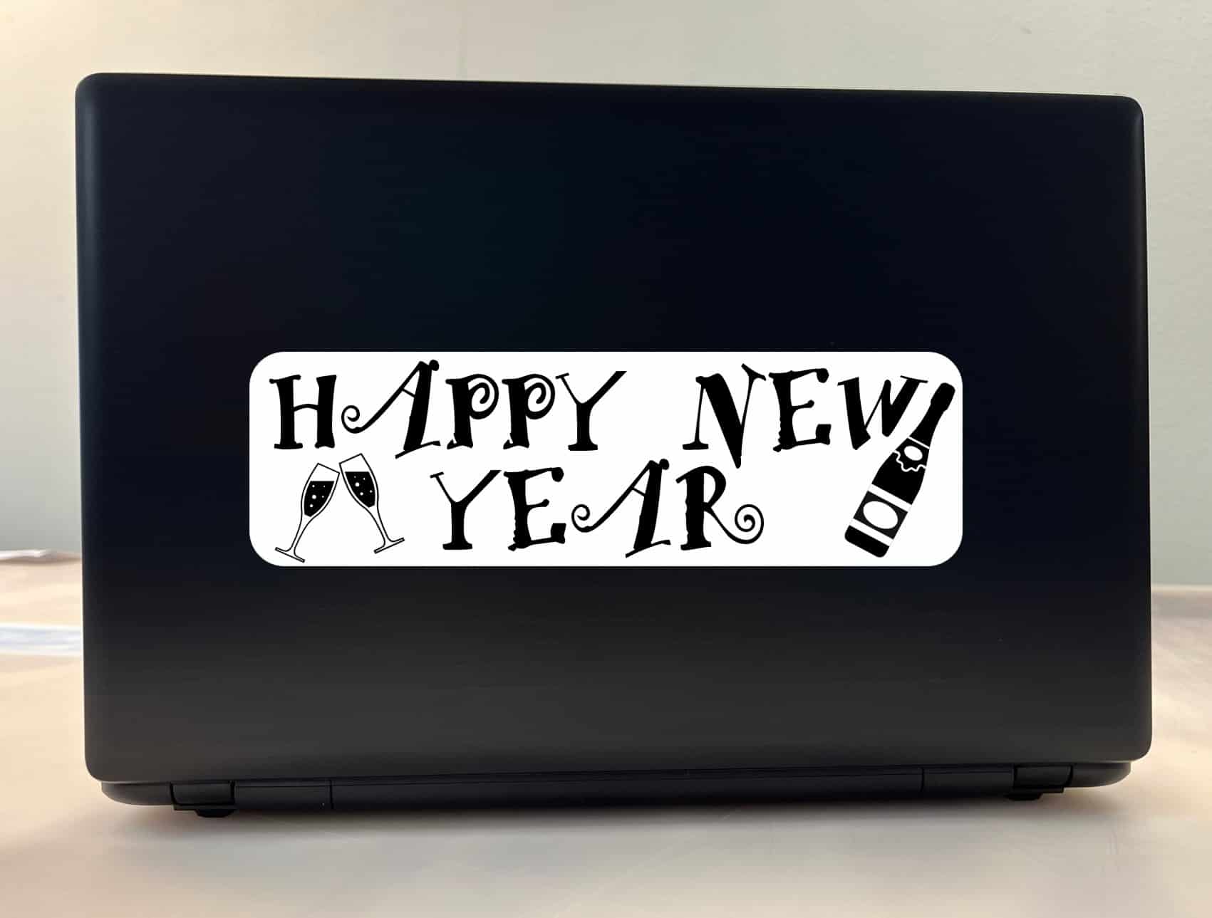 10in x 3in Happy New Year Bumper Sticker Vinyl Truck Window Car Decal