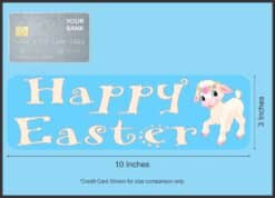 10 in x 3 in Happy Easter Bumper Sticker Vinyl Truck Window Car Decal