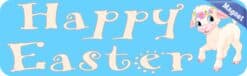 10 in x 3 in Happy Easter Bumper Sticker Vinyl Truck Window Car Decal