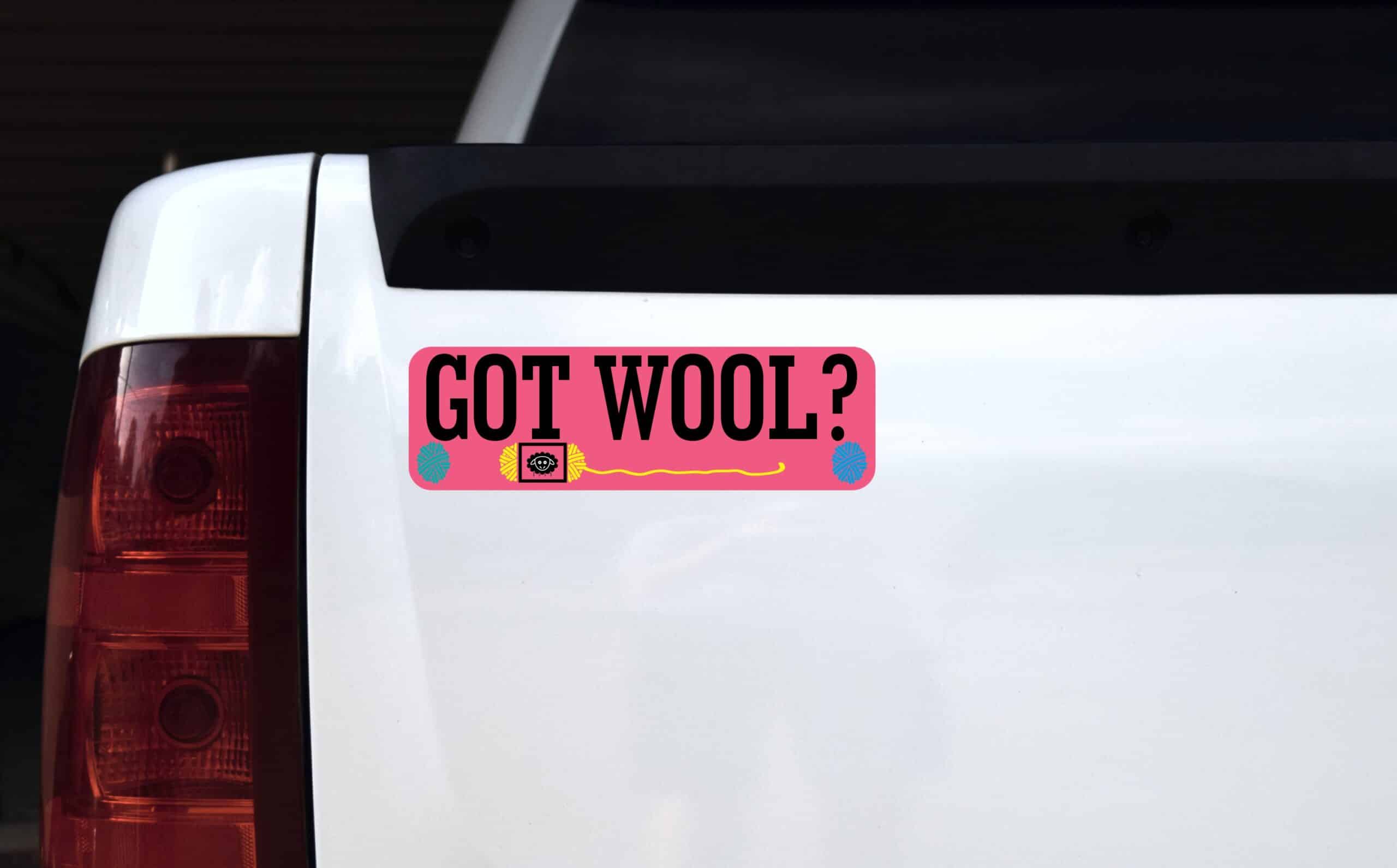 10in x 3in Knitting Got Wool? Magnet Car Door Magnetic Truck Sign Magnets