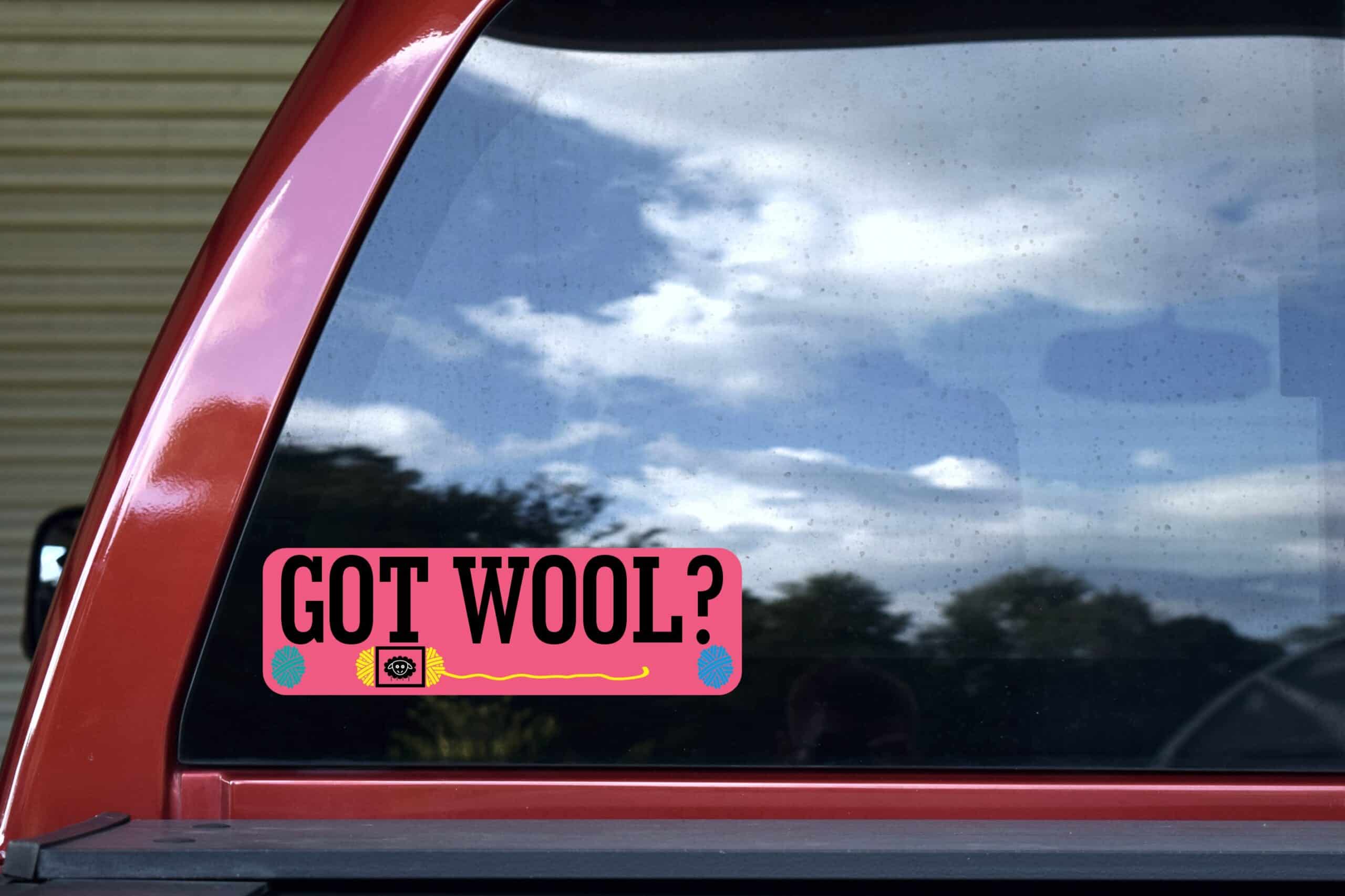 10 in x 3 in Got Wool? Bumper Sticker Vinyl Truck Window Car Decal