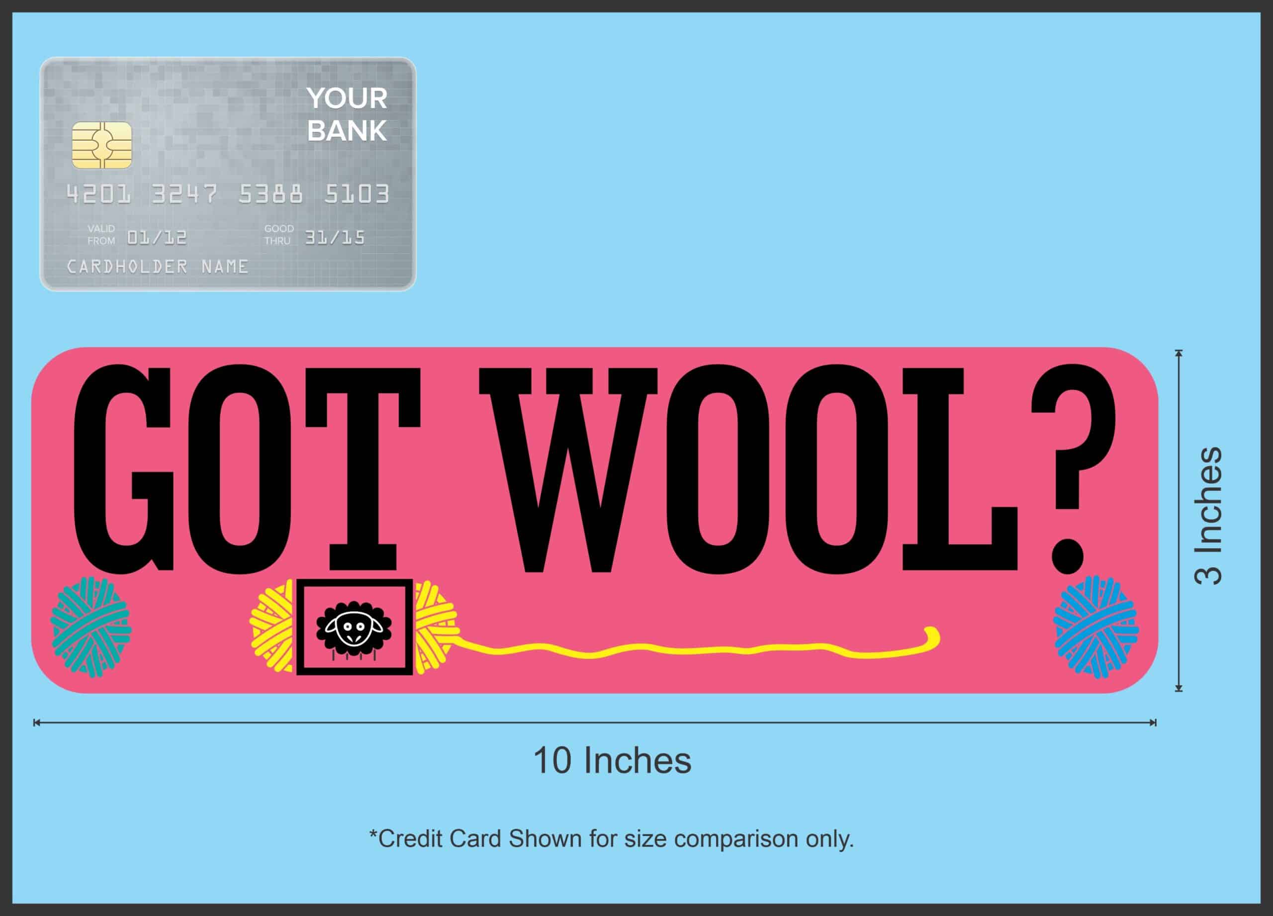 10in x 3in Knitting Got Wool? Magnet Car Door Magnetic Truck Sign Magnets
