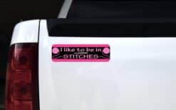 10in x 3in I Like to Be in Stitches Magnet Car Door Magnetic Truck Magnets Signs