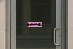 10in x 3in I'd Rather Be Crocheting Bumper Sticker Vinyl Truck Window Stickers
