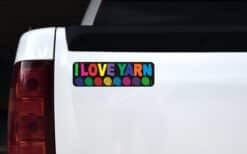 10in x 3in I Love Yarn Bumper Sticker Vinyl Truck Window Decal Stickers
